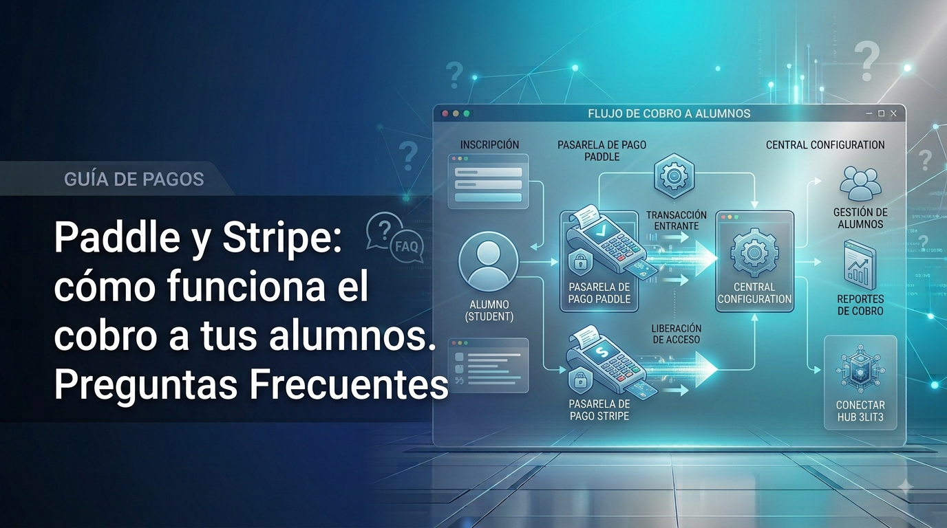Paddle y Stripe: cómo funciona el cobro a tus alumnos — Preguntas Frecuentes